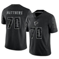 Rebec A.Falcons #70 Jake Matthews Player Black RFLCTV Limited Stitched Jerseys