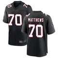 Rebec A.Falcons #70 Jake Matthews Player Black Throwback Game Stitched Jerseys