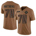 Rebec A.Falcons #70 Jake Matthews Player Brown Salute To Service Limited Stitched Jerseys