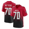 Rebec A.Falcons #70 Jake Matthews Player Red Home Game Stitched Jerseys