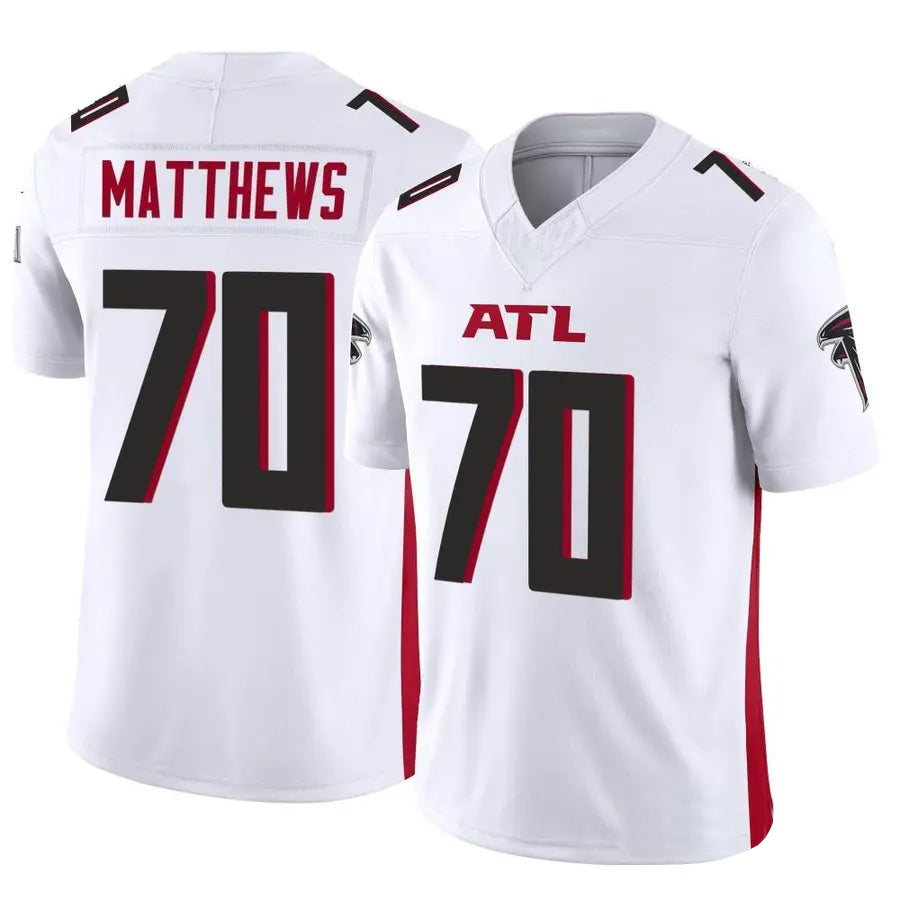 Rebec A.Falcons #70 Jake Matthews Player White Vapor F.U.S.E. Limited Stitched Jerseys