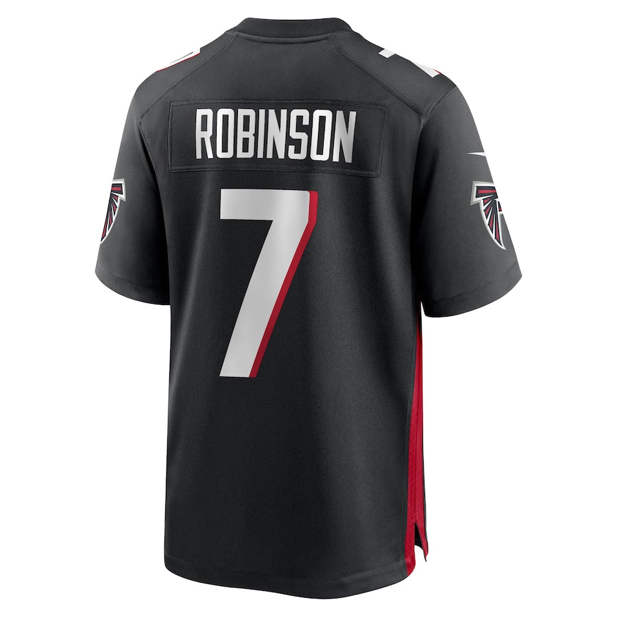 Rebec A.Falcons #7 Bijan Robinson Player Black Game Home Stitched Jerseys