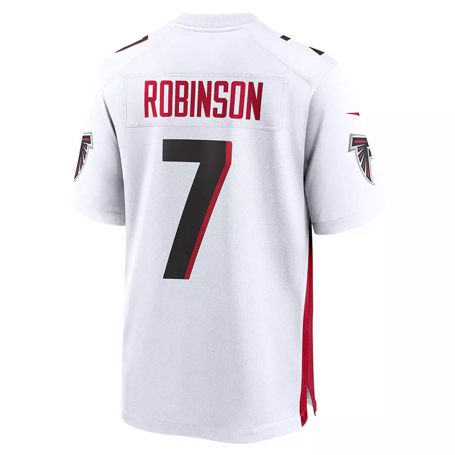 Rebec A.Falcons #7 Bijan Robinson Player White Game Home Stitched Jerseys