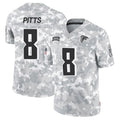Rebec A.Falcons #8 Kyle Pitts Sr. Player Arctic Camo Salute to Service Limited Stitched Jerseys