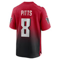 Rebec A.Falcons #8 Kyle Pitts Sr. Player Red Home Game Stitched Jerseys