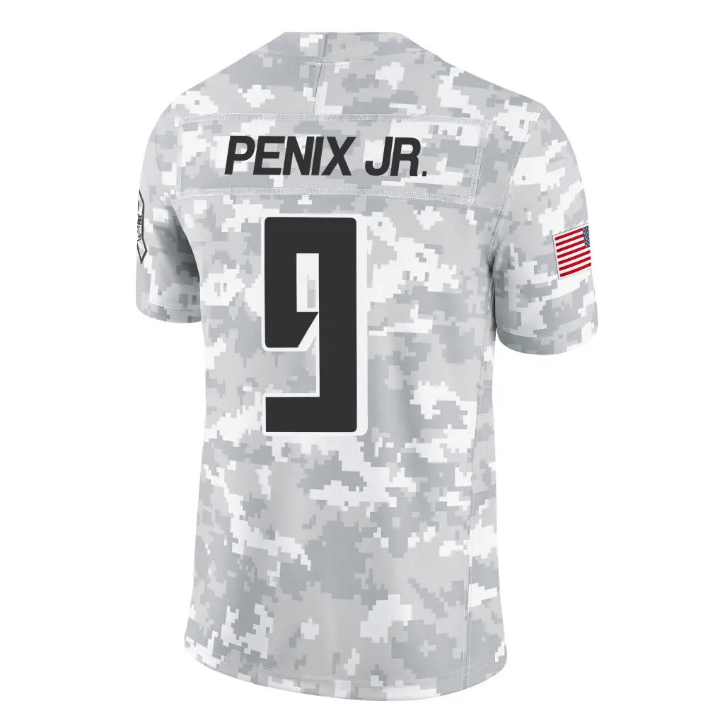 Rebec A.Falcons #9 Michael Penix Jr. Player Arctic Camo Salute to Service Limited Stitched Jerseys