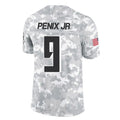 Rebec A.Falcons #9 Michael Penix Jr. Player Arctic Camo Salute to Service Limited Stitched Jerseys