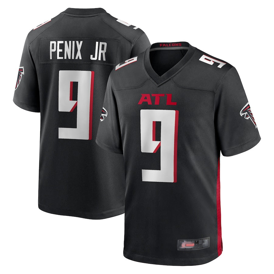 Rebec A.Falcons #9 Michael Penix Jr. Player Black Home Game Stitched Jerseys