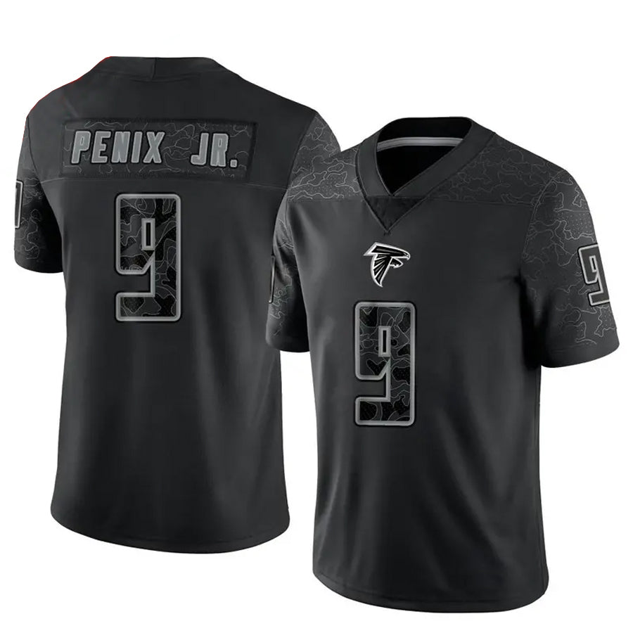 Rebec A.Falcons #9 Michael Penix Jr. Player Black RFLCTV Limited Stitched Jerseys