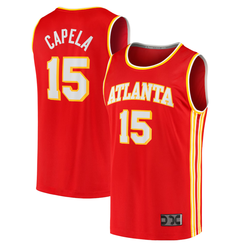 Rebec A.Hawks #15 Clint Capela Red 202122 Fast Break Replica Jerseys - Icon Edition