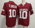 Rebec A.Razorbacks #10 TAYLEN GREEN Red 2025 F.U.S.E. Vapor Limited Stitched Football American College Jerseys