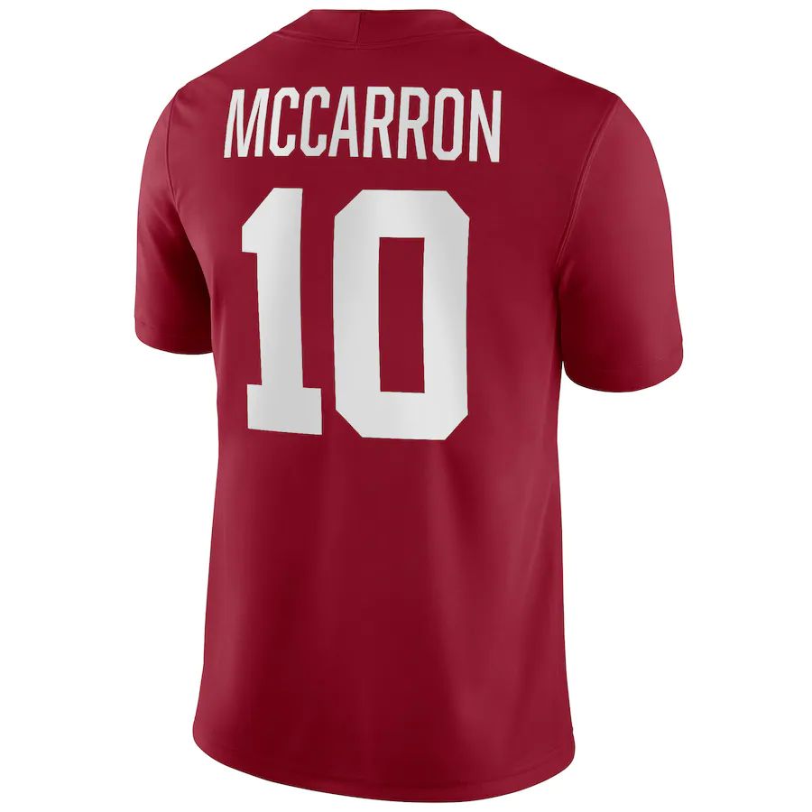 Rebec A.Crimson Tide #10 AJ McCarron Game Jersey Crimson Stitched American College Jerseys