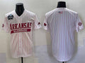 Rebec A.Razorbacks Blank White Pinstripe 2025 World Series Stitched American College Jerseys