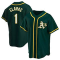 Rebec Athletics #1 Denzel Clarke player Green Replica Alternate Stitched Jersey