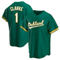 Rebec Athletics #1 Denzel Clarke player Green Replica Kelly Alternate Stitched Jersey