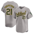Rebec Athletics #21 Tyler Soderstrom Player Gray Limited Away Stitched Jersey