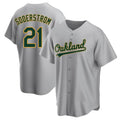 Rebec Athletics #21 Tyler Soderstrom Player Gray Replica Road Stitched Jersey
