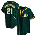 Rebec Athletics #21 Tyler Soderstrom Player Green Replica Alternate Stitched Jersey