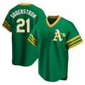 Rebec Athletics #21 Tyler Soderstrom Player Green Replica Cooperstown Collection Stitched Jersey
