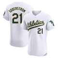 Rebec Athletics #21 Tyler Soderstrom Player White Elite Home Stitched Jersey