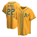 Rebec Athletics #22 Jeff McNeil player Gold Replica Alternate Stitched Jersey
