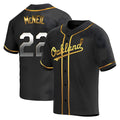 Rebec Athletics #22 Jeff McNeil player Gold Replica Black en Alternate Stitched Jersey
