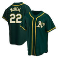 Rebec Athletics #22 Jeff McNeil player Green Replica Alternate Stitched Jersey