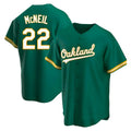 Rebec Athletics #22 Jeff McNeil player Green Replica Kelly Alternate Stitched Jersey