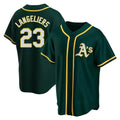 Rebec Athletics #23 Shea Langeliers Player Green Replica Alternate Stitched Jerseys