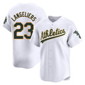 Rebec Athletics #23 Shea Langeliers Player White Limited Home Stitched Jersey