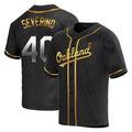 Rebec Athletics #40 Luis Severino player Gold Replica Black en Alternate Stitched Jersey