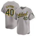Rebec Athletics #40 Luis Severino player Gray Limited Away Stitched Jersey