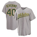 Rebec Athletics #40 Luis Severino player Gray Replica Away Stitched Jersey