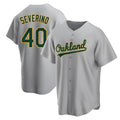 Rebec Athletics #40 Luis Severino player Gray Replica Road Stitched Jersey