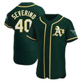 Rebec Athletics #40 Luis Severino player Green Authentic Alternate Stitched Jersey