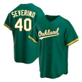 Rebec Athletics #40 Luis Severino player Green Replica Kelly Alternate Stitched Jersey