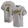 Rebec Athletics #4 Lawrence Butler player Gray Limited Away Stitched Jersey