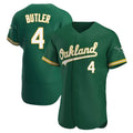 Rebec Athletics #4 Lawrence Butler player Green Authentic Kelly Alternate Stitched Jersey