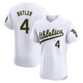 Rebec Athletics #4 Lawrence Butler player White Elite Home Stitched Jersey
