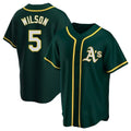 Rebec Athletics #5 Jacob Wilson Green Replica Alternate Stitched Jersey