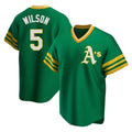 Rebec Athletics #5 Jacob Wilson Green Replica Cooperstown Collection T shirt Stitched Jersey