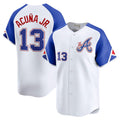 Rebec A.Braves #13 Ronald Acuna Jr. City Connect Limited Jersey - White Personalized Jerseys