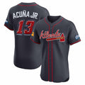 Rebec A.Braves #13 Ronald Acuna Jr. Navy 2025 Speedway Classic Alternate Elite Player Personalized Jersey