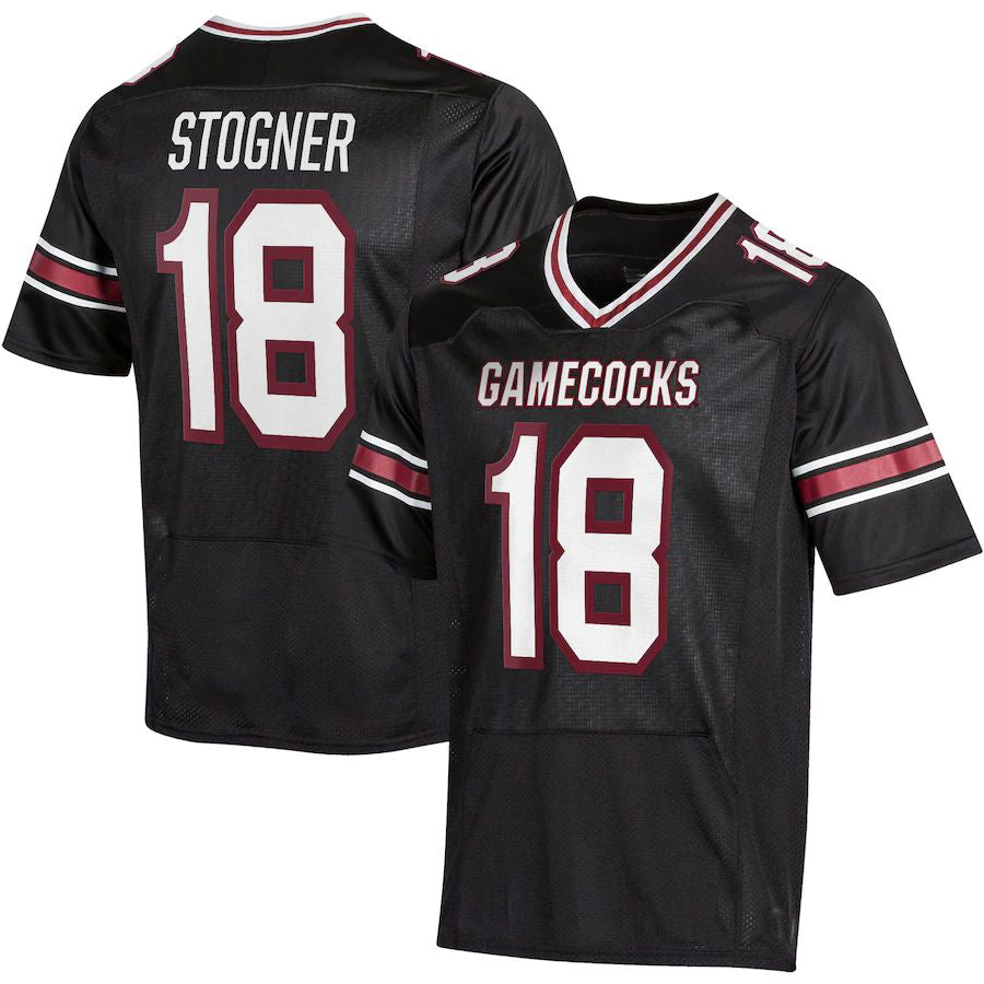 Rebec S.Carolina Gamecocks #18 Austin Stogner Under Armour NIL Replica Football Jersey Black Stitched American College Jerseys