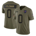 Rebec B.Bills #0 Keon Coleman Player Olive Salute To Service Limited Game Stitched Jerseys