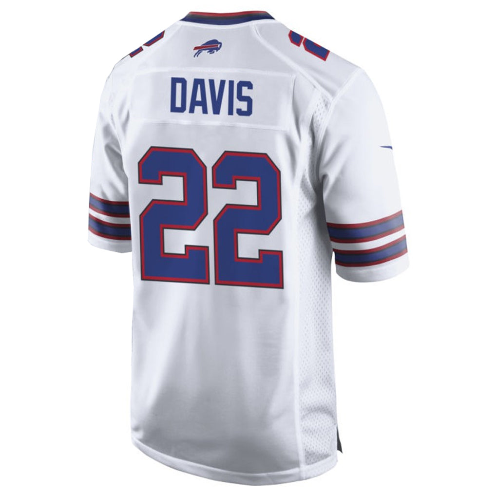 Rebec B.Bills #22 Ray Davis Player White Home Game Stitched Jerseys