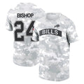 Rebec B.Bills #24 Cole Bishop Player Arctic Camo Salute to Service T-Shirt Hoodies Stitched Jerseys