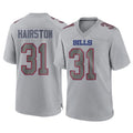 Rebec B.Bills #31 Maxwell Hairston Player Gray Fashion Home Game Stitched Jerseys