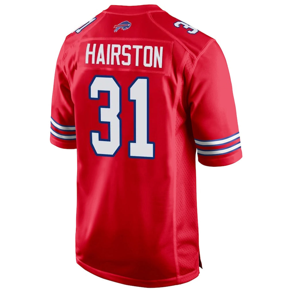 Rebec B.Bills #31 Maxwell Hairston Player Red Home Game Stitched Jerseys