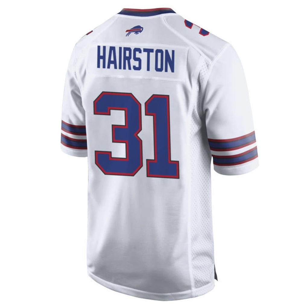 Rebec B.Bills #31 Maxwell Hairston Player White Home Game Stitched Jerseys